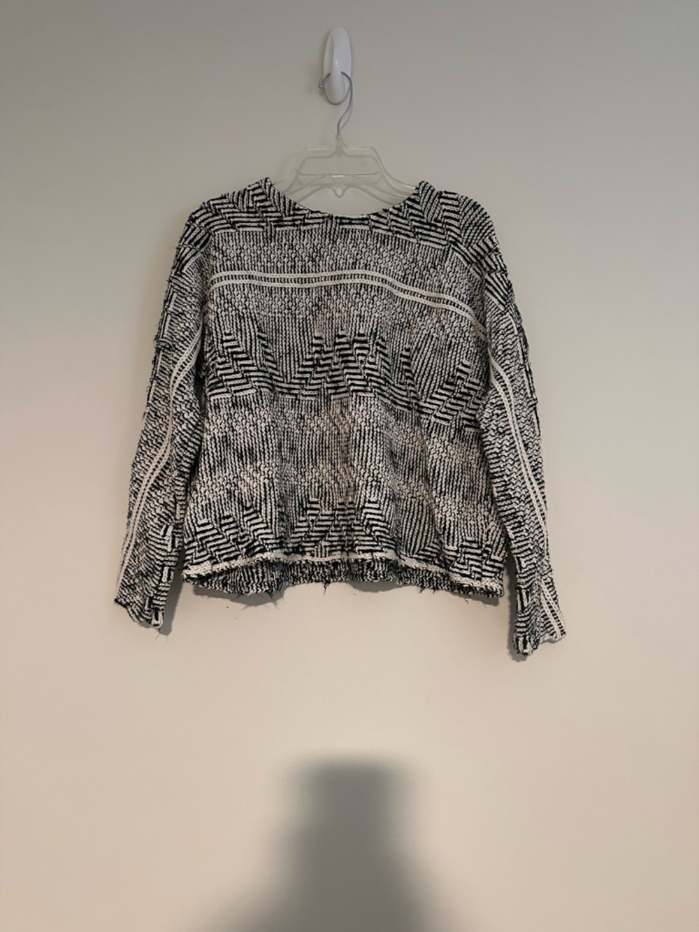 maje gray cropped sweater